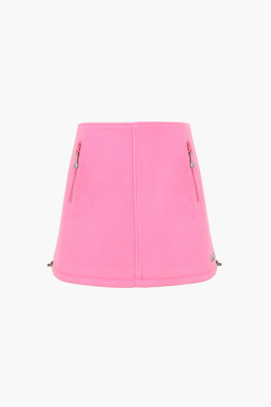 sandy liang POLAR FLEECE SKIRT IN PINK