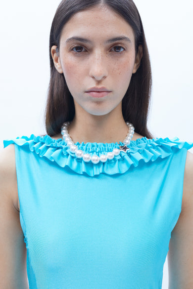 Sandy Liang PRIM DRESS IN AQUA
