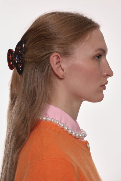 Sandy Liang PRINCESS HAIR CLAW IN TORTOISE
