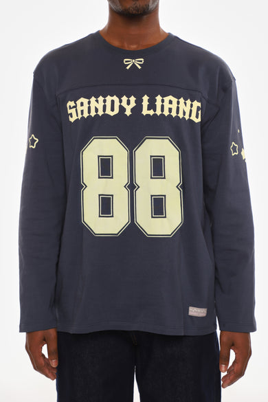 Sandy Liang PRINCETON TOP IN NAVY