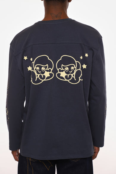 Sandy Liang PRINCETON TOP IN NAVY