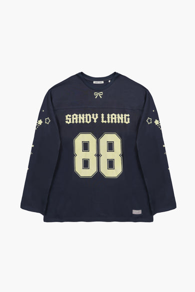 sandy liang PRINCETON TOP IN NAVY