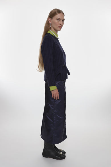 Sandy Liang RAVENNA SKIRT IN NAVY
