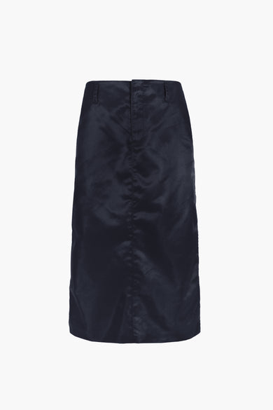 sandy liang RAVENNA SKIRT IN NAVY