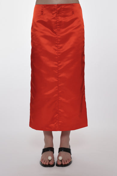 Sandy Liang RAVENNA SKIRT IN ORANGE