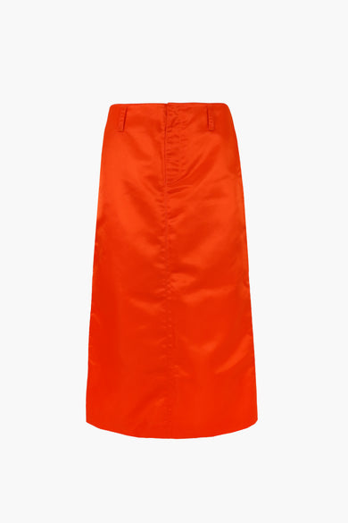 sandy liang RAVENNA SKIRT IN ORANGE