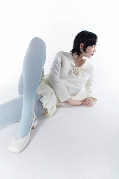 Sandy Liang SLINGBACK 45 IN OPTIC WHITE NAPPA