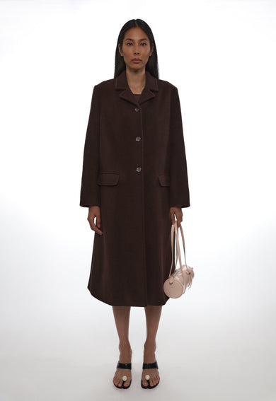 Sandy Liang SOYA COAT IN BROWN