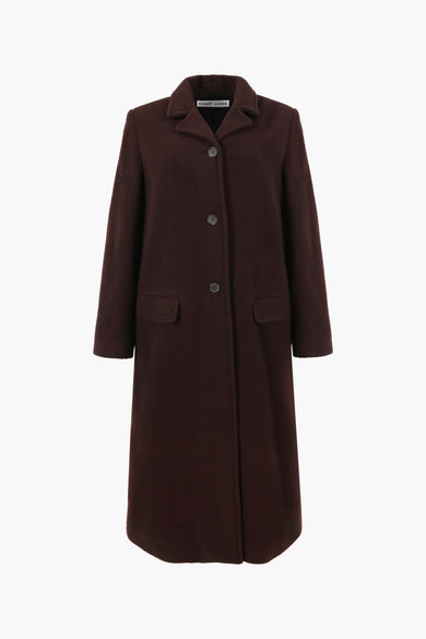 sandy liang SOYA COAT IN BROWN
