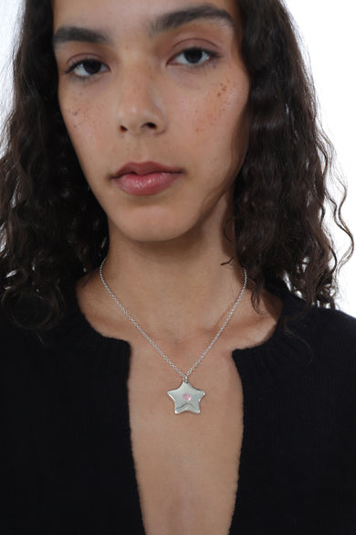Sandy Liang SPARKLES 2.0 NECKLACE IN SILVER