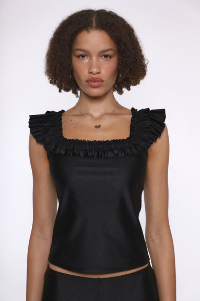 Sandy Liang STERLING SILVER HEART TAG NECKLACE