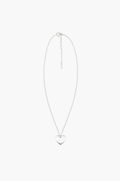 sandy liang STERLING SILVER HEART TAG NECKLACE