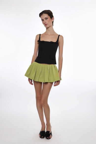 Sandy Liang THEO SKORT IN CHARTREUSE