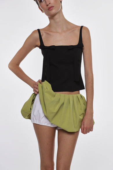 Sandy Liang THEO SKORT IN CHARTREUSE