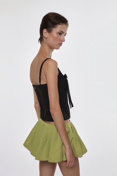 Sandy Liang THEO SKORT IN CHARTREUSE