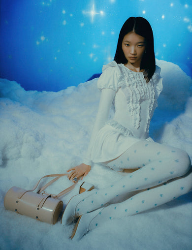 Sandy Liang TIGHTS IN BLUE BUNNY