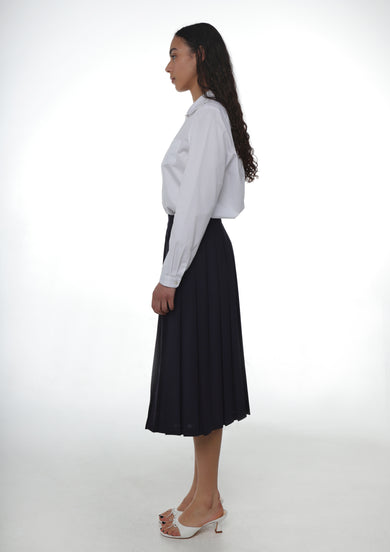 Sandy Liang UNIFORM SKORT IN DARK NAVY