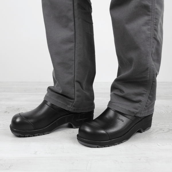 Sanita San Nitril Unisex Safety Steel Toe Clog In Black