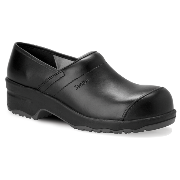 sanita San Nitril Unisex Safety Steel Toe Clog in Black