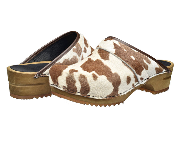 Sanita Caroline Women's Wood Clog In Brown/White