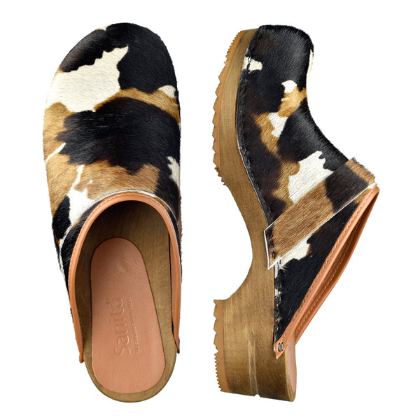 Sanita Caroline Women's Wood Clog In Cognac Cow