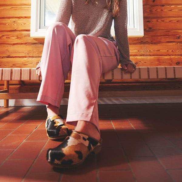 Sanita Caroline Women's Wood Clog In Cognac Cow