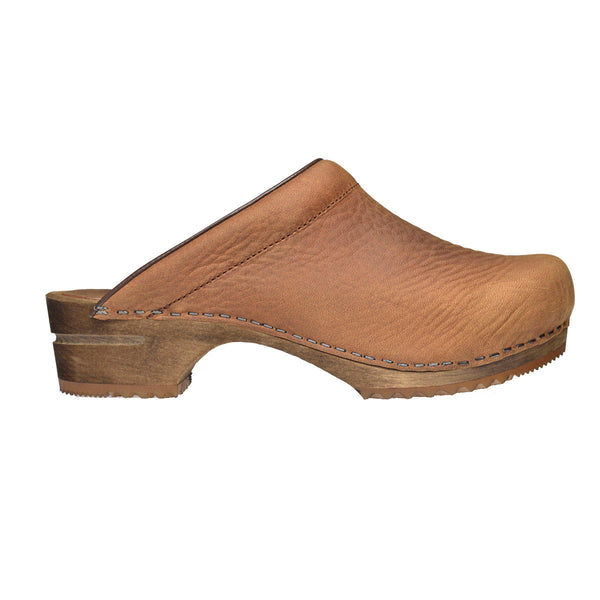 Sanita Chrissy Women's Wood Clog In Chestnut