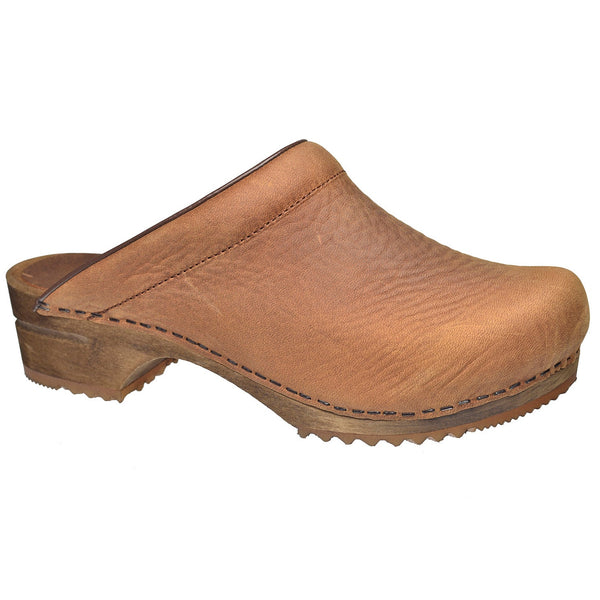 sanita Chrissy Women's Wood Clog in Chestnut
