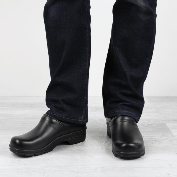 Sanita David PU Men's Safety Clog In Black
