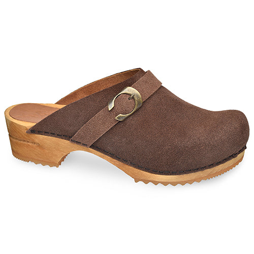 sanita Hedi Women's Wood Clog in Antique Brown