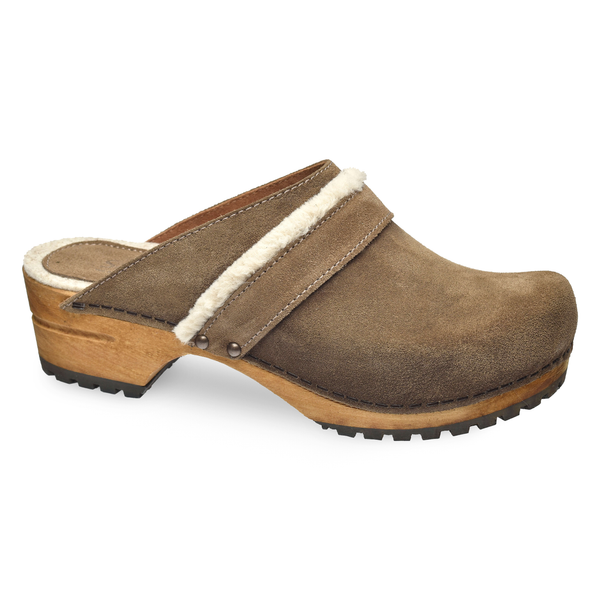 sanita Hirse Women's Wood Clog in Light Brown