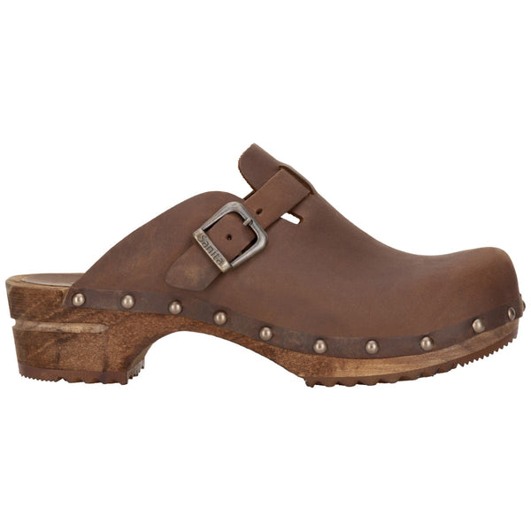Sanita Kristel Women's Wood Clog In Antique Brown
