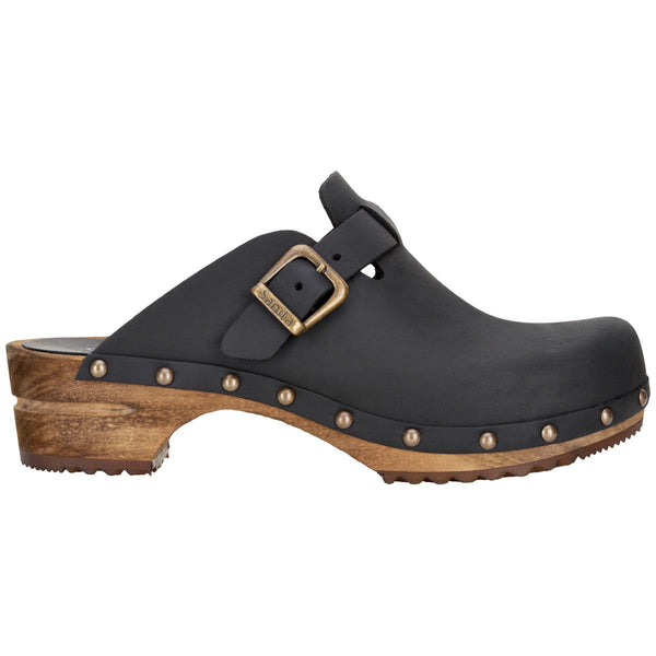 Sanita Kristel Women's Wood Clog In Black