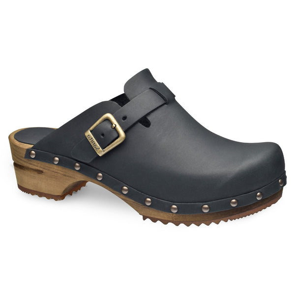 sanita Kristel Women's Wood Clog in Black