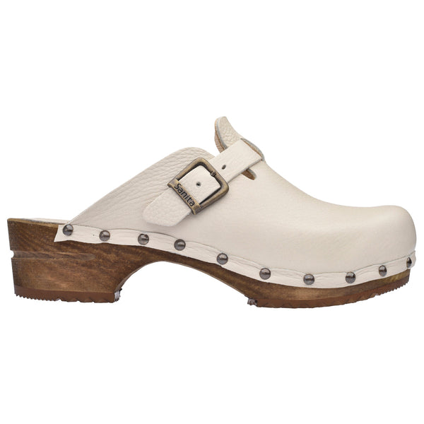 Sanita Kristel Women's Wood Clog In Cream