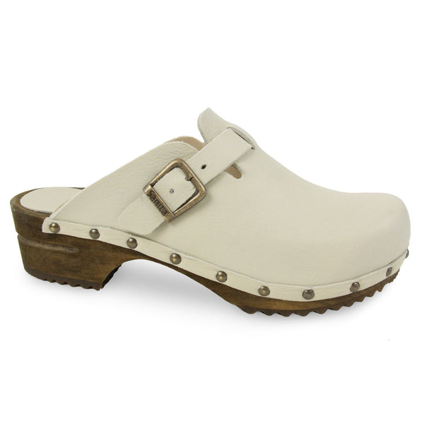 sanita Kristel Women's Wood Clog in Cream