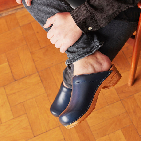 Sanita Lotte Women's Wood Clog In Blue