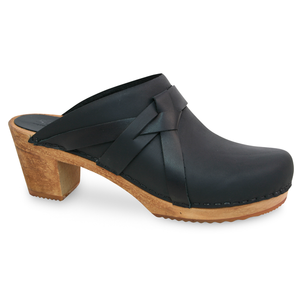 sanita Manuella Women's Wood Mule in Black