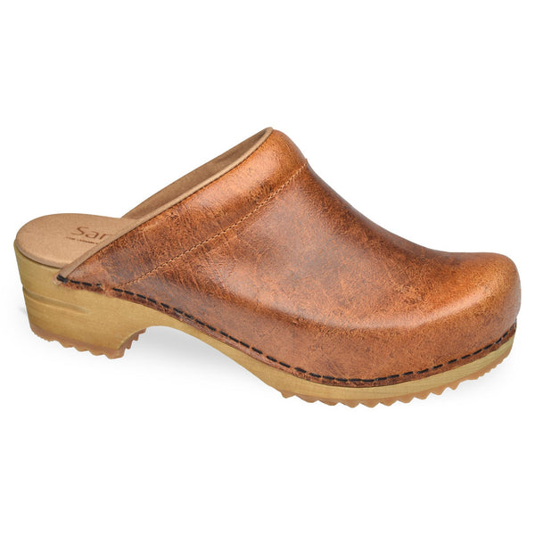 sanita Melissa Women's Wood Clog in Cognac