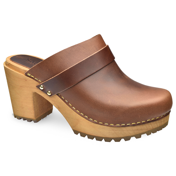 sanita Peleni Women's Wood Clog in Brown