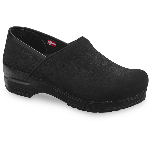sanita Pro. Textured Oil Women's Clog in Black Wide