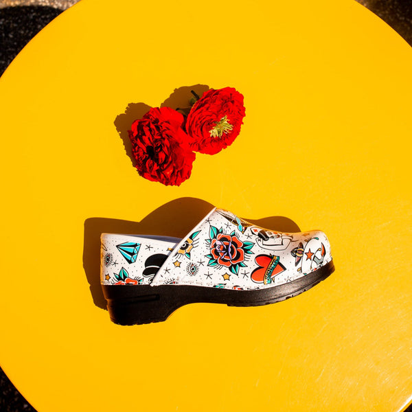 Sanita Rockabilly Women's Clog In White