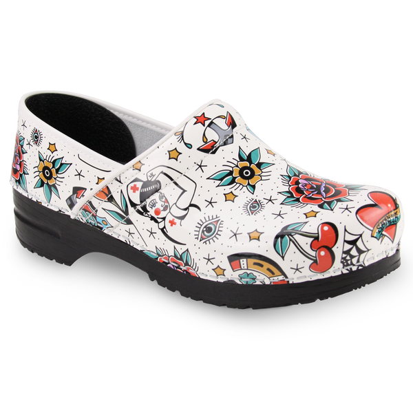 sanita Rockabilly Women's Clog in White