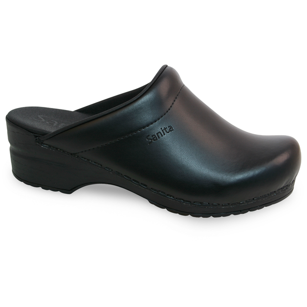 sanita Sonja PU Women's Clog in Black