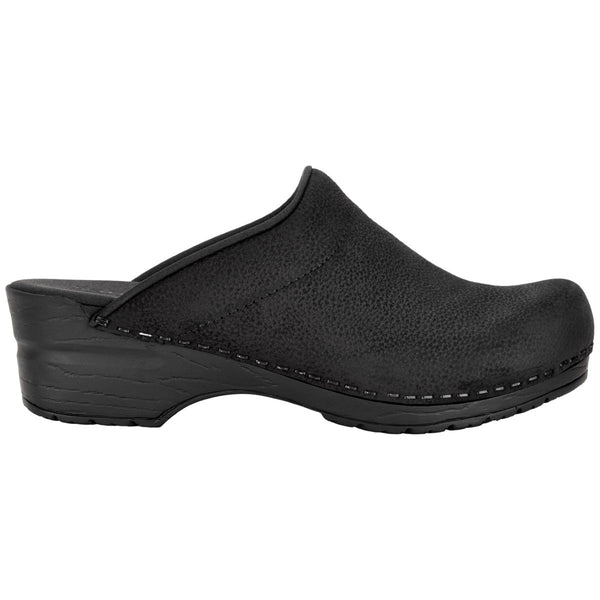 Sanita Sonja Textured Oil Women's Clog In Black