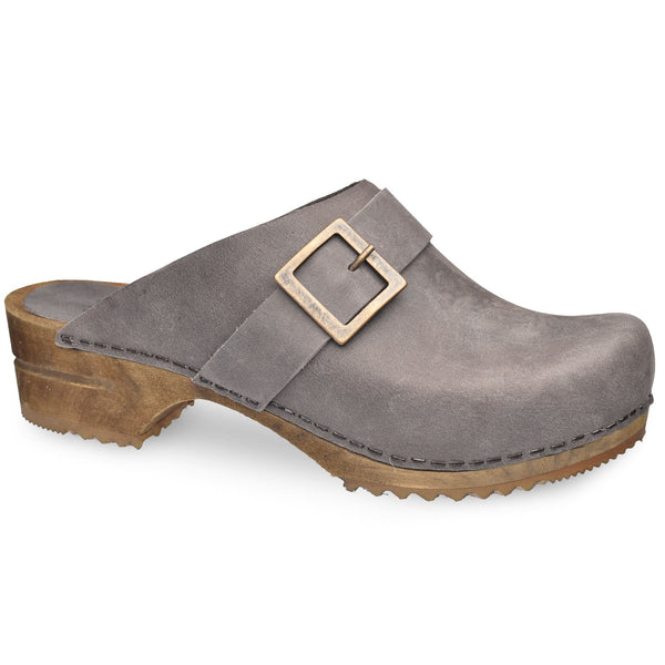 sanita Urban Women's Wood Clog in Anthracite