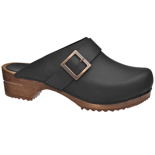 sanita Urban Women's Wood Clog in Black