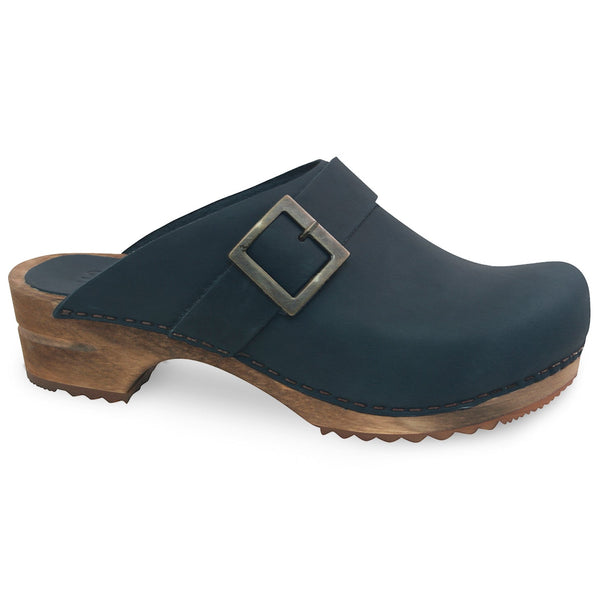 sanita Urban Women's Wood Clog in Blueberry