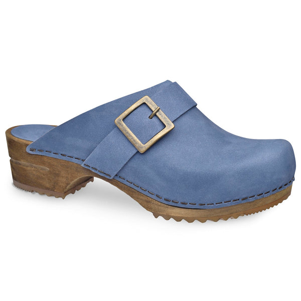 sanita Urban Women's Wood Clog in Dove Blue