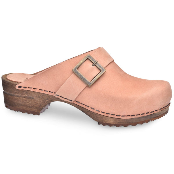 sanita Urban Women's Wood Clog in Salmon